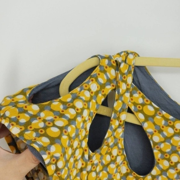 Anthropologie Meadow Rue Top XS Short Sleeve Polka Dot Cut Out Shirt Pullover - Picture 5 of 7